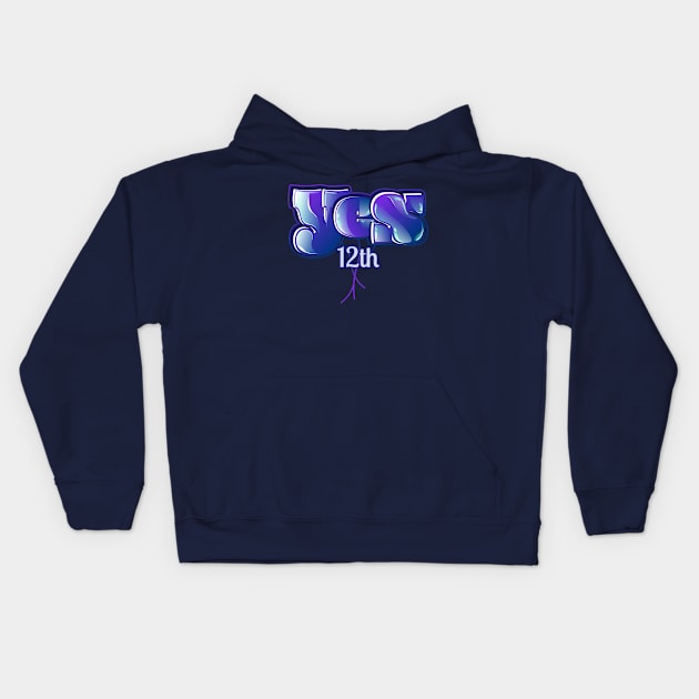 Yes 12th Kids Hoodie by vectorhelowpal